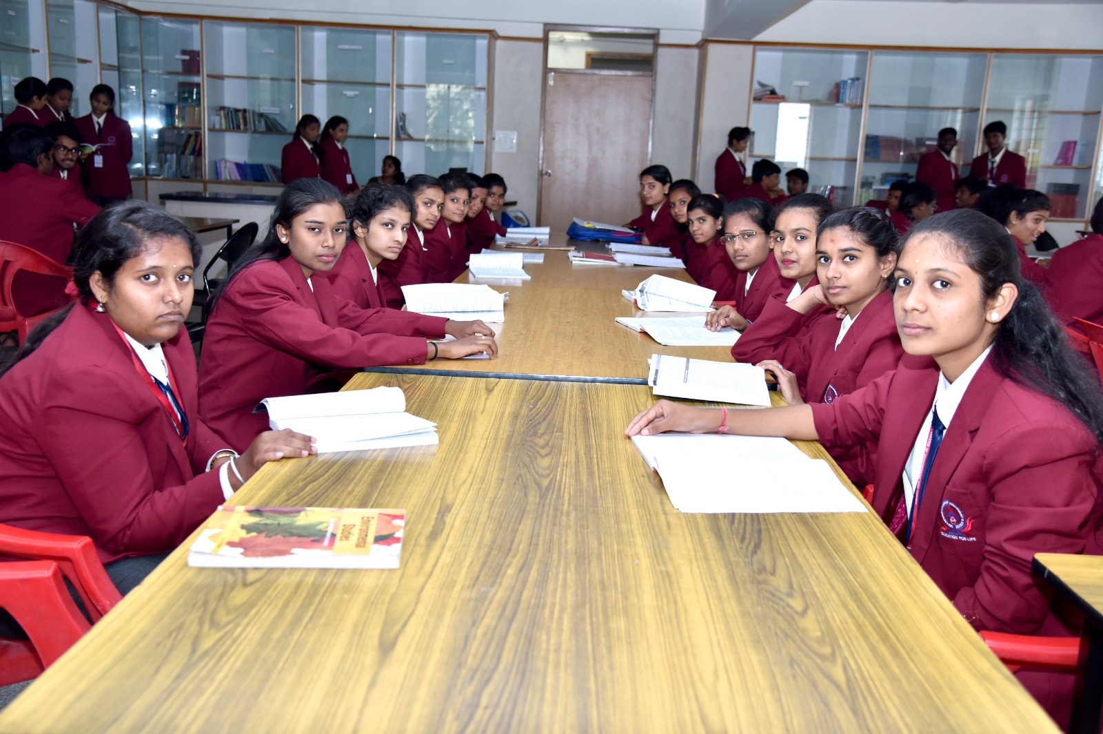 Students participating in academic activities at SLCMS